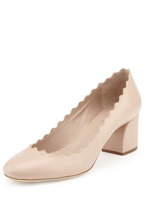 chloe scalloped pump